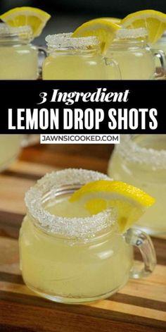 lemon drop shots with sugar on the rim