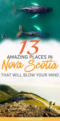 the ocean with text that reads 13 amazing places in nevada scotta that will blow your mind