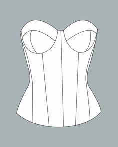 a line drawing of a corset