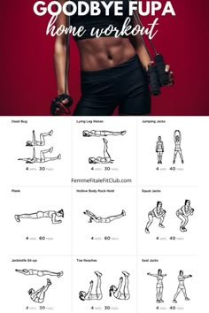 Whether you recently gave birth or enjoy one too many pieces of cake, this goodbye fupa workout can be done at home or the gym to tighten and tone your lower abs in no time. The exercises strengthen your core and the cardio burns the fat hiding your abs. #nofupa #fupablaster #cardio #integratedcardio #health #workoutsforwomen #hiitworkoutsforwomen #hiitworkouts #lowerbelly #bellypooch #muffintop #lowerbellypoochblaster #bellypoochworkout #belly #athomeworkout #homeworkout Core Workout Lower Belly, Lower Belly Workout At Gym, Lower Ab Workout Gym, Muffintop Workout, Fupa Workouts, Fupa Exercises, Fupa Workout, Lower Belly Pooch, Pooch Workout