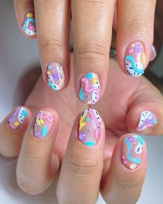 Inside Out Nails, Indie Nails, 80s Nails, Wonderland Nails, Magic Nails, Cute Acrylic Nail Designs, Really Cute Nails, Gel Nail Designs, Dream Nails