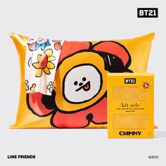 BT21 meets Kitsch Satin Pillowcase - CHIMMY Pillowcases KITSCH Silkworm Cocoon, Soft Shiny Hair, Morning Hair, I Love Sleep, Satin Pillow, Satin Pillowcase, Line Friends, Silk Pillowcase, Best Pillow