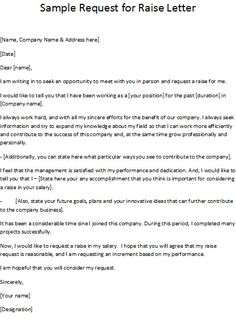 sample request for raise letter to someone who is not in the office or on the job