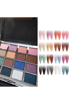 16 Colors Ombre Nail Pigment Palette Solid Nail Powder Set For Nail Art, Manicure, and DIY Accessories-01