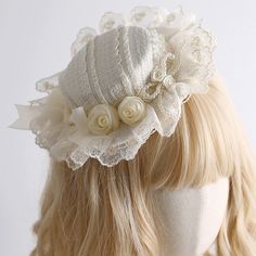 Add a touch of sweet and feminine charm to your outfit with this delightful mini hat. Adorned with a floral design, beige beads, and sweet bowknots, this hat is the perfect accessory for adding a hint of kawaii style to your look.   Please note that this product includes only the mini hat. Cute Cream Hat For Gift, Adjustable Cream Hair Accessories With Bow, Beige Headband Mini Hat For Kentucky Derby, Beige Mini Hat Headband For Kentucky Derby, Elegant Adjustable Cream Bonnet, Beige Kentucky Derby Mini Hat Headband, Beige Headband Hat For Kentucky Derby, Beige Headband For Kentucky Derby, Beige Adjustable Hat With Ribbon