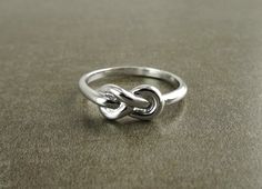 Infinity Ring Sterling Silver Ring Stop Knot Ring by KRAMIKE Knots Jewelry, Reef Knot, Silver Infinity Ring, Silver Eternity Ring, Knot Jewelry, Double Knot, Jewelry Knots, Sea Inspired, Infinity Ring