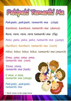 an image of children playing together in the rainbow colored background with text that reads, padipadii tamariki ma