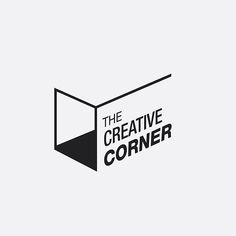 the creative corner logo is designed to look like an open door with black and white lettering