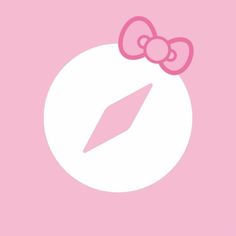 a pink hello kitty wallpaper with a bow on it's head and an arrow in the center