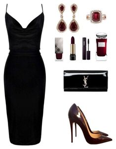 Woman Work Dresses, Black Dress And Jewelry, Black Dress With Heels Outfit, Black Classy Outfits For Women, Look Black Night, Jewelry For Black Dress, Black Dress With Accessories, Shoes For Black Dress, Accessories For Black Dress