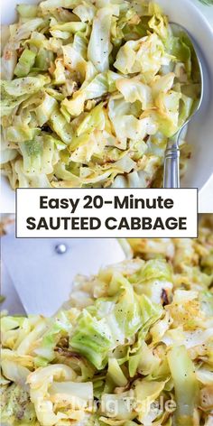 an easy 20 minute sauteed cabbage recipe