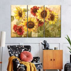 Sunflower's Delight Wall Art is a beautiful addition to any decor style. Bring this stunning canvas print into your home to easily refresh your walls and elevate your decor. Sunshine Decor, Sunshine Decorations, Sunflower Wall Art, Artwork Painting, Off Sale, Decor Styles, Sunflower, Canvas Print, Elephant