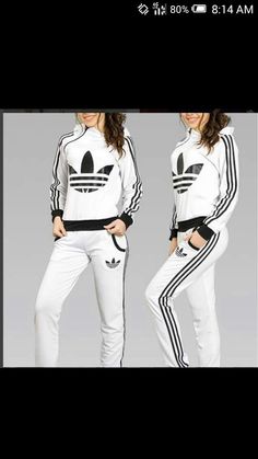 Adidas Collection, Casual Fashion Style, Sport Wear, Women's Fashion Dresses, Summer Casual, Adidas Jacket, Workout Clothes, White Jeans