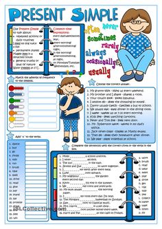 the present simple worksheet for students to use in their writing and speaking skills