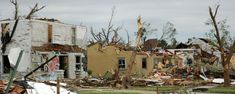 a house that has been destroyed by the tornado