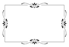 a black and white photo frame with an ornate design on the border, for use as a