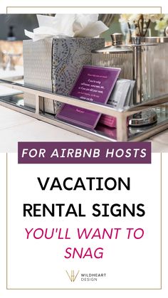 a hotel sign that says vacation rental signs you'll want to snag