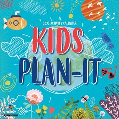 Willow Creek Press Kids Plan It Calendar 2025 Wall Calendar: Monthly, 12x12", All Ages, Blue, Sewn Binding Silly Holidays, Monthly Activities, Calendar Organization, Summer Reading Lists, Willow Creek, Kids Calendar, Planner Organization, Reading List, Summer Reading