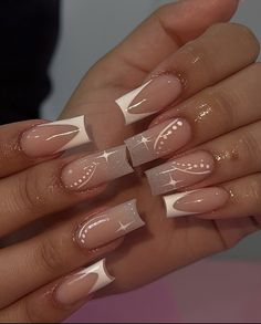 White Nails Simple, Nails Acrylic French Tip, French Tip Nails White, Nails Acrylic French, Acrylic French Tip Nails, Acrylic French Tip, Nails Summer Nails, Colored Acrylic Nails, French Tip Acrylic Nails