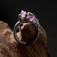 Silver ring jewelry with two amethystgift for womanamethyst | Etsy Metal Crystal Ring For Gift, Fine Jewelry Metal Ring For Anniversaries, Spiritual Gemstone Metal Jewelry, Amethyst Crystal Open Ring, Silver Rings For Her - Fine Jewelry, Fine Jewelry Silver Ring As Gift For Her, Silver Fine Jewelry Rings As Gift For Her, Silver Rings Fine Jewelry For Her, Spiritual Gemstone Ring