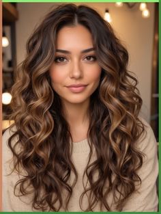 Dimensional Brunette Hair Color, Cool Brown Curly Hair, Hair Color To Brighten Your Face, Whiskey Hair Color, Winter Bayalage Brunette, Blonde Hair Color Ideas For Fall Winter Balayage Brunette, Balayage Curly Hair Brunettes, Brunette Balayage Hair Fair Skin, Perm With Highlights