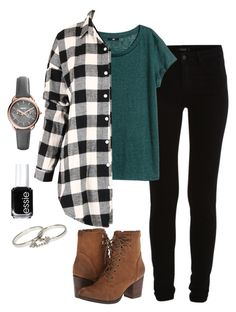 "Companion" by deliag ❤ liked on Polyvore featuring VILA, H&M, Madden Girl, Essie, FOSSIL, women's clothing, women's fashion, women, female and woman Black And White Plaid Outfit, Plaid Outfit, H And M, Look Formal, Black And White Plaid, Fashion Hacks Clothes, Madden Girl, Fall Fashion Outfits, Business Casual Outfits