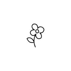 a simple line drawing of a flower