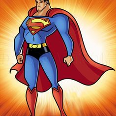 a man in a superman costume standing with his hands on his hips