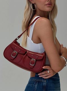 Jayalen Shoulder Bag Red Shoulder Purse Outfit, Red Purse Outfit, Purse Outfit, Thrift Finds, Pretty Bags, Sweater Sale, Casual Tank Tops, Hats For Sale, Heeled Loafers