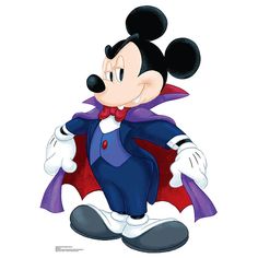 MICKEY MOUSE AS VAMPIRE Cardboard Cutout Standup Standee - Front Life Size Cardboard Cutout, Dracula Costume, Mickey Mouse Dress, Cardboard Standup, Halloween Yard Art, Mgm Studios, Mouse Halloween, Mickey Mouse Pictures, Mouse Pictures