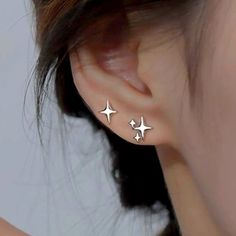 Star Stud Earrings Silver Plated Bundle 2 Or More And Save 30% Send Me A Message If You Want To Bundle More Products. :) Y2k Earrings, Planet Earrings, Daily Jewelry, Butterfly Earrings Stud, Alloy Earrings, Wedding Accessories Jewelry, Star Earrings Stud, Stud Earrings For Women, Girly Jewelry