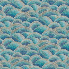 an abstract pattern made up of blue and green waves