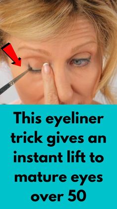 Makeup Tips For Older Women, Makeup For Older Women, Eye Makeup Techniques, Instant Lifts, Face Makeup Tips, Eye Liner Tricks, Hooded Eye Makeup, Eye Makeup Steps