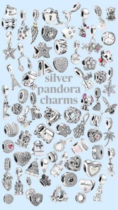 Pandora Bracelet Charms Ideas Silver, Cute Henna Tattoos, Silver Pandora Charms, Cute Henna