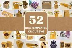 the box templates cricut svg bundle includes several different designs and sizes