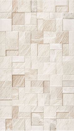 a white tile wall that is made up of squares and rectangles on it