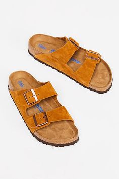 Arizona Mink Soft Footbed Birkenstocks Leather Birkenstocks, Free People Store, Vegan Brands, Footbed Sandals, Birkenstock Sandals, Cute Sandals, Birkenstock Arizona, Boho Clothing, Boho Outfits