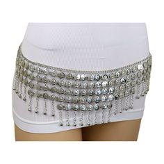 Style : Fashion / Waist Or Hip Z019 Condition : Brand New Color : Silver Metal Chain Links, Charms, And Coins. Size: One Size Belt - Adjustable Can Fit Size Small - Medium Waist Size: About 29" - 40" Belt Width : About 4 1/2" Wide Very Ethnic Special Bohemian Fashion Belt Elevate Your Dance With Our Belly Dancing Ethnic Fashion Belt Key Features: Exquisite Design: Immerse Yourself In The Art Of Belly Dancing With Our Stunning Ethnic Fashion Belt. Adorned With Silver Metal Chain Links, Charms, An Bohemian Waist Chain For Summer Beach, Bohemian Waist Chain For Beach In Summer, Adjustable Waist Chain For Festivals, Bohemian Metal Waist Chain For Festivals, Bohemian Adjustable Waist Chain For Summer, Bohemian Metal Chain Belt For Party, Bohemian Silver Waist Chain For Summer, Bohemian Beaded Waist Chain For Party, Silver Waist Chain For Beach