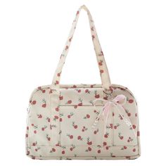 PRICES MAY VARY. UNIQUE FABRIC: Crafted from a unique floral-patterned fabric with a classic design, this material is distinctive, elegant, and refined OUTDOOR BAG: The Cute floral handbag is very suitable for outdoor, and the beautiful flower pattern looks not only beautiful but also full of vitality, so it is a necessary choice for camping and picnicking BOW DECORATION: We will give you an extra bow pendant, which can not only decorate this floral outdoor bag but also conform to the current bo Bow Trend, Bags For School, Hold Mobile, Bow Pendant, Floral Handbags, 9th Grade, Bag Designs, Bag For Travel, Floral Purse