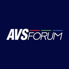 the avs forum logo on a dark blue background with white and green letters that read'avs forum '