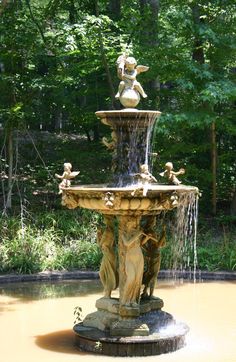 Castle McCulloch fountain Garden Water Fountains, Diy Garden Fountains, Bird Bath Fountain, Castle Garden, Indoor Gardens, Water Features In The Garden, Garden Fountain