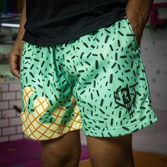 Ice Cream Youth Shorts - Mint – Baseball Lifestyle 101 Baseball Lifestyle, 2025 Style, Orange Ice Cream, Ice Cream Design, Stylish Shorts, Man Clothes, Mint Ice Cream, Cream Design, Cream Shorts