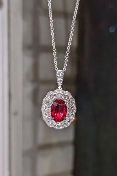 Make your Valentine's Day gift even more special with a ruby pendant! Ruby is a symbol of passion and love, which will remind your soulmate of your mutual feeling every time she wears this jewelry. Our ruby pendant is the perfect gift for those who appreciate beauty and elegance. Dazzling Platinum Oval Necklaces, Fine Jewelry Ruby Oval Pendant, Fine Ruby Jewelry With Oval Pendant, Elegant Red Oval Pendant Jewelry, Red Oval Fine Jewelry, Fine Red Oval Jewelry, Classic Red Oval Pendant Jewelry, Platinum Oval Necklace For Gift, Platinum Oval Necklace For Gifting