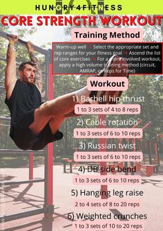 a man is doing an overhead pull up on a bar in the park with instructions for strength training