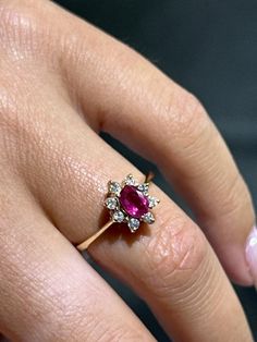 METAL:  14K YELLOW GOLD .585 COLOR: GOLD  STONES:  NATURAL DIAMONDS & RED RUBY                    SIZE: 7 (custom sizes available upon request) Pearl Rings Vintage, Diy Crafts Jewelry, Vintage Band, Red Ruby, Ruby Ring, Ring Size 7, Pearl Ring, Rings Statement, Band Ring