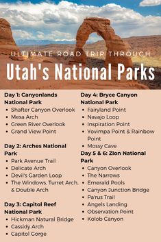 the ultimate road trip through utah's national parks