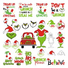 grino christmas svg cut files