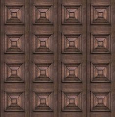 an image of a wood paneled wall with square and rectangles on it