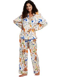 PRICES MAY VARY. Materials: Our pajamas is made of silky, lightweight satin fabric. Silky pajamas is not easy to drape, the fabric is soft and breathable Design feature: Women’s pajamas has a loose fit and elastic waistband, sleepwear has multitudinous pattern design and different tones of color Full range of size: Pajamas has five sizes which fit most people; Small=(US 4-6) Medium=(US 8-10) Large=(US 12-14) X-Large=(US 16-18) XX-Large=(US 20-22) Easy care: Machine wash for cold water and tumble Pajama Set Black Women, Ladies Pajamas, Satin Pajamas Set, Silky Pajamas, Silk Pajama Set, Satin Pyjama Set, Color Full, Satin Pajamas, Print Pajamas