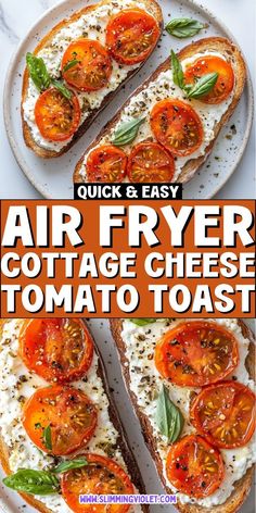 Enjoy a crisp cheesy delight with this air fryer toast topped with cottage cheese and juicy tomatoes It’s a quick and easy snack packed with high protein and fresh flavors perfect for busy mornings or a light lunch Save this pin and try it out for a deliciously healthy addition to your cottage cheese recipes #easyrecipe #ketogenic #ketofriendly #ketoplate #ketolifestyle #lowcarbdiet #ketobeginner #ketogirl #yourketo Savoury Cottage Cheese Breakfast, Cottage Cheese Snack Ideas Savory, Cottage Cheese Mediterranean, Healthy Snack With Cottage Cheese, Spicy Cottage Cheese, Low Cal High Protein Cottage Cheese Recipes, Tomato And Cottage Cheese, Air Fryer Lunch Recipes Healthy, What To Mix With Cottage Cheese